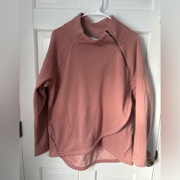 Athleta Cozy Karma Asymmetrical Pullover in Palermo Pink, Size Extra Large XL - Picture 3 of 15